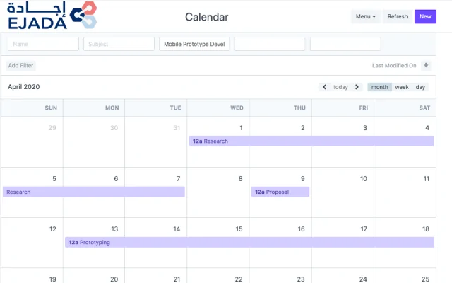 Cloud Project Management Software Calendar View